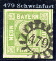 Bayern, MR 479 Klar U. Fast Zentrisch Auf Sehr Breitrandiger 9 Kr. - Covers & Documents