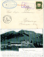 Bayern 1900, Posthilfstelle WALLBERG Taxe Rottach-Egern Auf AK M. 5 Pf - Cartas & Documentos