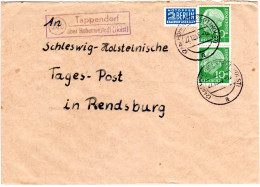 BRD 1955, Landpoststpl. 24b TAPPENDORF über Hohenwested Auf Brief M. Paar 10 Pf  - Colecciones