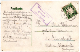 Bayern 1907, Posthilfstelle AURACH Taxe Bayrischzell Auf Karte M. 5 Pf. - Storia Postale