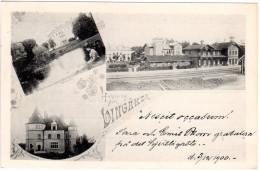 Schweden, Helsning Fran Lingaker With Railway Station, 1900 Gebr. Sw-AK - Other & Unclassified