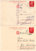 Italien 1938/39, Colalto U. Corvara / Bolzano, 2 Ganzsachen N. Deutschland - Unclassified