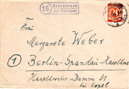 1945, 16 DOHRENBACH über Witzenhausen, Landpost Stpl. Auf Brief M. 24 Pf. - Sonstige & Ohne Zuordnung