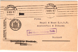 DR 1935, Frei Durch Ablösung Auf Brief Der Justizkasse Hamburg - Brieven En Documenten