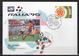 Italy 1990 Football Soccer World Cup Commemorative Cover Final Match Germany - Colombia 1 : 1 - 1990 – Italien