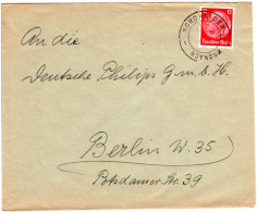 DR 1936, Bahnpost-K2 NORDHALBEN - KRONACH Auf Brief V. Stoffelsmühle M. 12 Pf. - Sonstige & Ohne Zuordnung