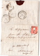 Österreich 1859, Schlesien-K1 Weidenau Auf Brief M. 5 Kr. V. Kalkau N. Mähren - Lettres & Documents