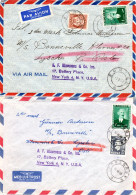 Norwegen 1953, 2 Seemanns Nachsende Luftpost Briefe V. Horten N. USA.  - Other & Unclassified