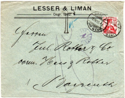 Schweiz 1910, 10 C. Auf Brief V. Basel N. Bayern M. "T" Sowie Porto-Kontrolle - Storia Postale