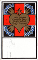 München, Rotes Kreuz Sammel-Komitee, 1915 Gebr. Farb-AK - Andere & Zonder Classificatie