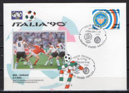 Italy 1990 Football Soccer World Cup Commemorative Cover Final Match Germany - Netherlands 2 : 1 - 1990 – Italie