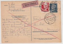 DDR: Nr. 340 ("Roter Thälmann") Als ZuF Auf Eilboten-Karte - Autres & Non Classés