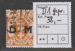Danzig: Dienstmarke D1, Gest., Geprüft - Sonstige & Ohne Zuordnung