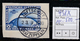 Südamerikafahrt 2 Mark Auf Briefstück, WZ X, Geprüft - Other & Unclassified