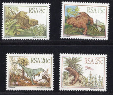 South Africa RSA Serie 4v 1982 Dino Dinosauer Dinosauers Reptiles Insect Flower MNH - Ongebruikt