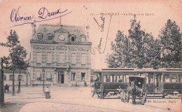 BAGNOLET LA PLACE ET LA MAIRIE AVEC LE TRAMWAY DE L'EST PARISIEN - Bagnolet