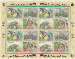 UNO WIEN 205-208, Kleinbogen, Postfrisch**, Gefährdete Arten 1996 - Blocks & Kleinbögen