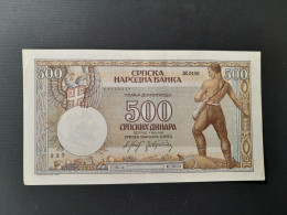 SERBIE 500 DINARA 1942.SPLENDIDE - Serbia