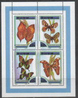 FAUNA, 2000, INSECTS,BUTTERFLIES, SHEETLET OF 4v - Vlinders