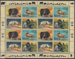 UNO WIEN 327-330, Kleinbogen, Postfrisch **, Gefährdete Arten 2001 - Hojas Y Bloques