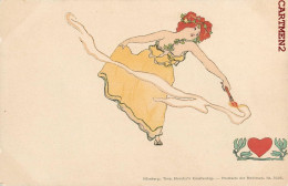 RAPHAEL KIRCHNER " DAME AUX COEURS " ILLUTRATEUR ART NOUVEAU ILLUSTRATOR NÜRNBERG THEO STROEFER'S KUNSTVERLAG - Kirchner, Raphael