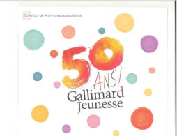 COLLECTOR - 50 Ans Gallimard Jeunesse - Bloc De 4 Timbres (Lettre Verte) - C. 64 - Collectors