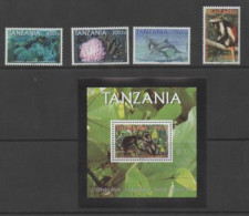 TANZANIA , MNH, ZANZIBAR RARE SPECIES, MONKEYS, DOLPHINS, CORALS, 4v+ S/SHEET - Monkeys