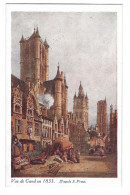 Gand.   -   Vue De Gand En 1833.   -   D'Après S. Prout.   -   Invalides Belges.   -   1914-1918 - Oorlog 1914-18