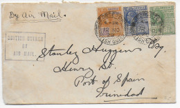 British Guiana, Air Mail, 1929 Nach Trinidad - Guyana (1966-...)