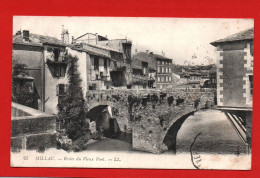 (RECTO / VERSO) MILLAU EN 1916 - N° 25 - CACHET TRI FERROVIAIRE - RESTES DU VIEUX PONT - CPA - Millau