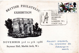UK, GB, Great Britain, British Philatelic Exhibition Seymour Hall London 1966, Collectors Day - Storia Postale