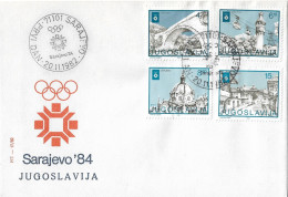 Bosnia-Herzegovina/Yugoslavia, Winter Olympics - Sarajevo 84: FDC, SET Of STAMPS (**), COMEMORATIV SHEET - Bosnia Y Herzegovina