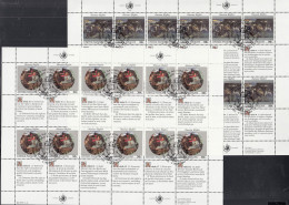 UNO NEW YORK 623-624, 2 Kleinbogen, Gestempelt, Menschenrechte 1991 - Blocs-feuillets