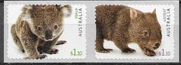 AUSTRALIA, 2020, MNH, AUSTRALIAN FAUNA, KOALA , WOMBATS, 2v S/A - Bears