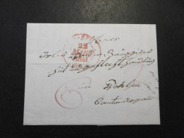 Schweiz Vorphila Faltbrief(10,5x7,8cm)+Inhalt DK Basel(29mm) Rot 22.3.1841 Taxiert Nach Wohlen-selten - ...-1845 Vorphilatelie