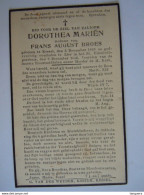 Doodsprentje Dorothea Mariën Kessel 1869 Lier 1942 Wed. Frans August Broes - Devotieprenten