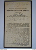 Doodsprentje Maria Constantia Verreet Kessel 1869 Lier 1945 Wed. Joannes Wuyts - Devotieprenten