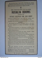 Doodsprentje Rosalia Dooms Kessel 1850 1938 Wed. Petrus Josephus Van Der Voort - Devotion Images