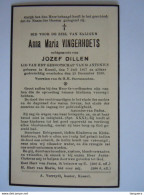 Doodsprentje Anna Maria Vingerhoets Kessel 1867 1939 Echtg. Jozef Dillen - Santini