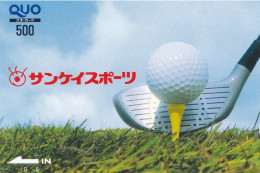 Japan Prepaid Quo Card 500 - Golf - Red Text - Japon