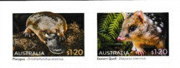 AUSTRALIA, 2022, MNH, NATIVE ANIMALS, PLATYPUS, RODENTS, 2v S/A Ex. BKLT - Nager