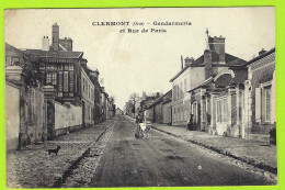 60 - CLERMONT +++ Gendarmerie Et Rue De Paris +++ - Clermont