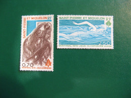 SAINT PIERRE ET MIQUELON YVERT POSTE ORDINAIRE N° 450/451 NEUFS** LUXE - MNH -  COTE 21,00 EUROS - Unused Stamps