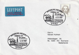 Duitsland 1997, Letter Sent To Netherland, Stamped Nienburg, Weser1, Nibria '97 60 Jahre, Birds - Covers & Documents