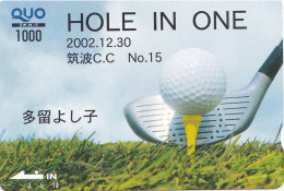 Japan Prepaid Quo Card 1000 - Golf - Hole In One - Giappone