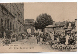 Carte Postale Ancienne Orange - La Foire Aux Oignons - Commerces - Orange