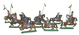 Antique Set Pewter Cavalry Soldiers - Toy Memorabilia