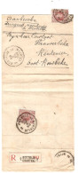 TP 201 (2) Albert Houyoux S/ Feuille Expédié En Recommandé écrite De Gulleghem Obl. Kortrijk 6/12/1922 > Oostroosbeke - Storia Postale