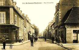 2030 - SAINT AMAND MONTROND :  RUE D'AUSTERLITZ  - Magasins   - Circulée  1913 - Sonstige & Ohne Zuordnung