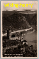 Sankt Goar St Goarshausen - S/w Blick Auf Die Burg Katz Und Loreley - Mit Stempel Loreley 1950 St. Goarshausen - St. Goar